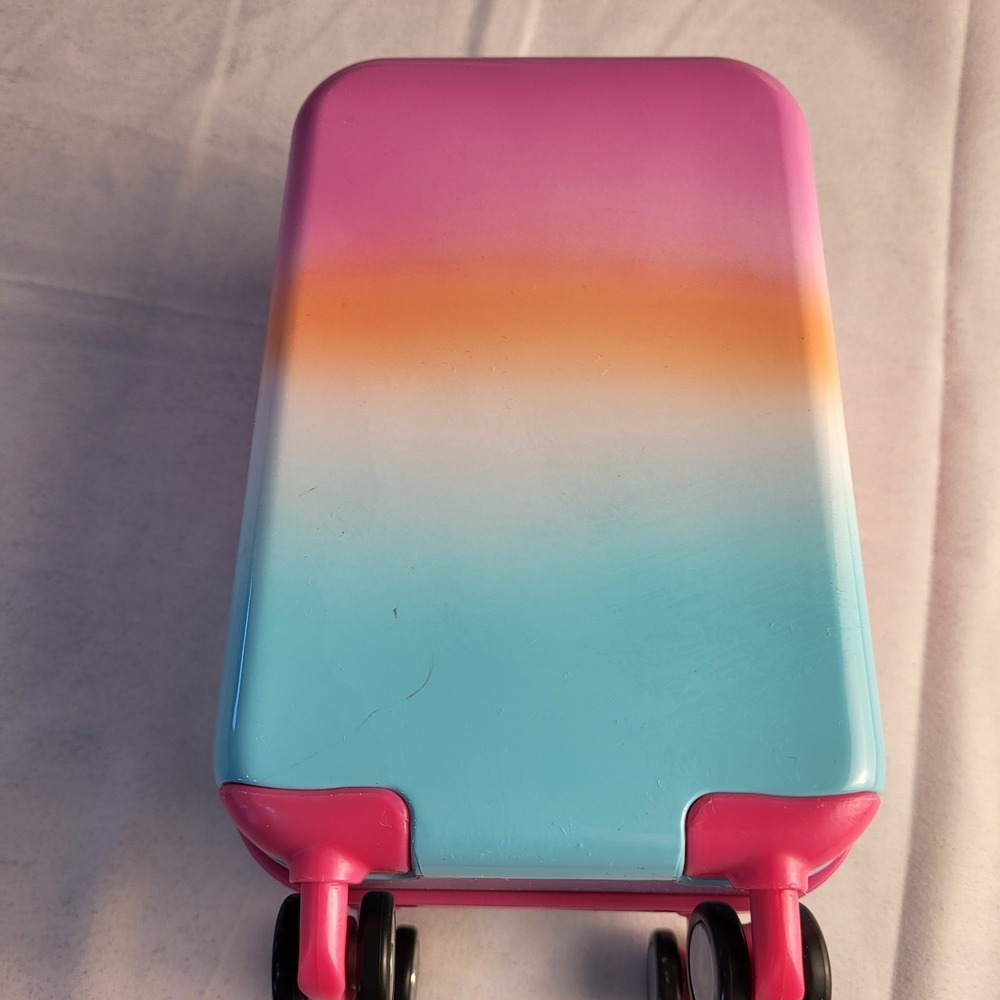 American Girl Rainbow Ombre Travel Luggage Suitcase For 18" Dolls